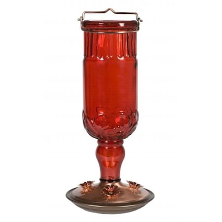 Perky-Pet Perky Pet 24 oz Red Antique Glass Hummingbird Feeder PP8119